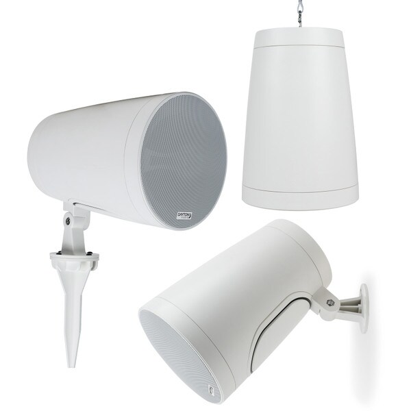 Main product image for Dayton Audio 6-1/2" Pendant/Landscape Speaker 70V/100V/8 Ohm White WP60XTW310-095